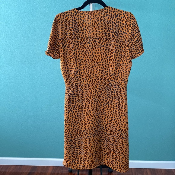 J.Crew Women’s Leopard Print Mini Wrap Dress Size 6 | Relaxed Fit Sundress (O-5) - Picture 3 of 9